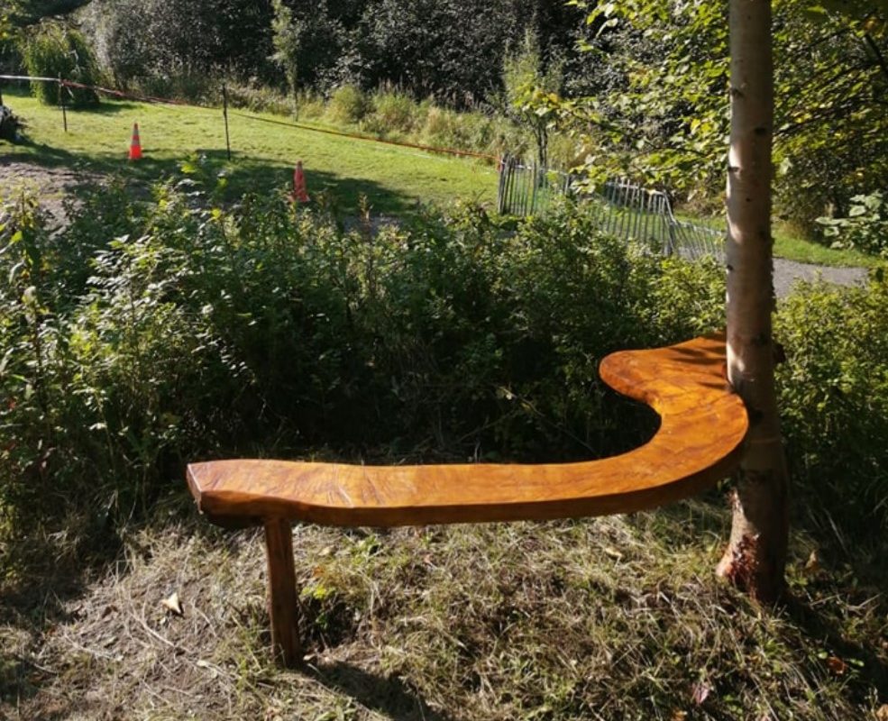 Création d'une aire de repos au Jardin du ruisseau Bois-Joli - Le