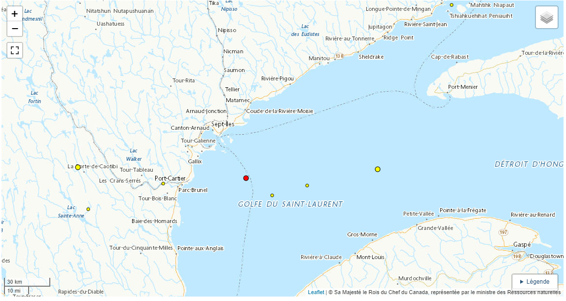Tremblement de terre entre Sept-Îles et Port-Cartier - Le Nord-Côtier